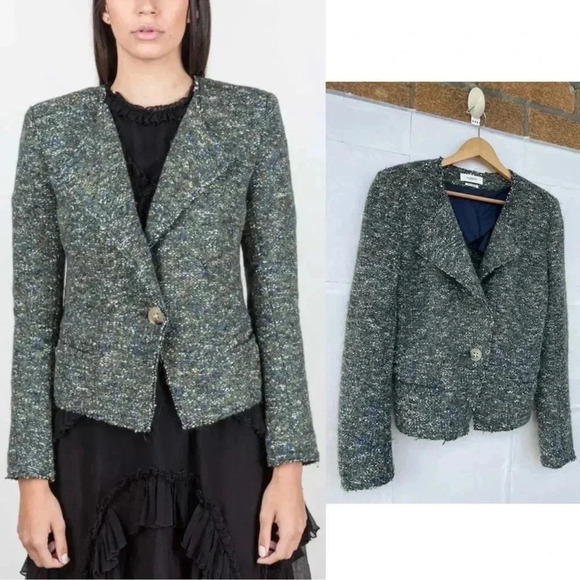 ETOILE ISABEL MARANT Orson Single-Button
Tweed Jacket size 40/8 - Picture 4 of 16
